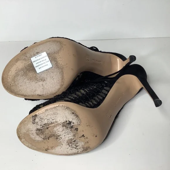 GIANVITO ROSSI Bardot crochet-knit and suede heels - Picture 15 of 16